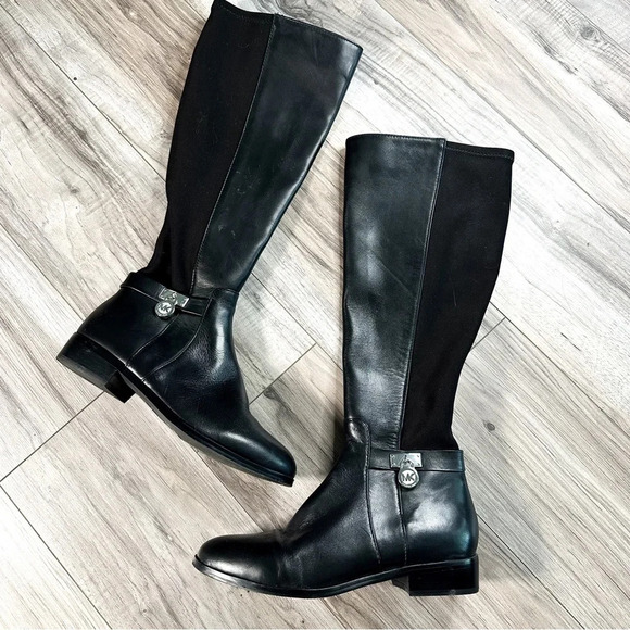 Michael KORS Black Leather Riding Boots - Picture 3 of 8